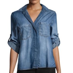 Bella Dahl denim chambray button down top
